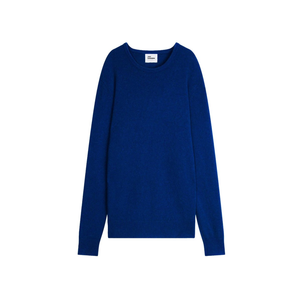 Pull Col Rond 4 Fils Outremer Gabin bleu foncé, JUST CASHMERE