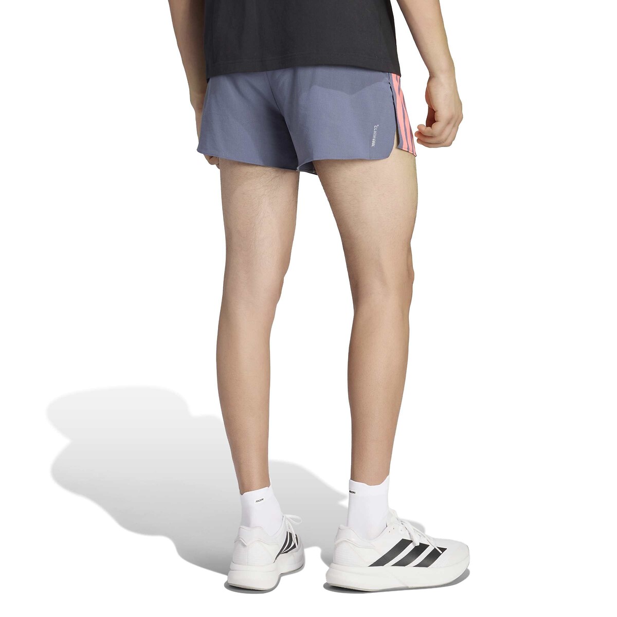 Short de running, slim, ADIZERO gris/rouge, adidas Performance
