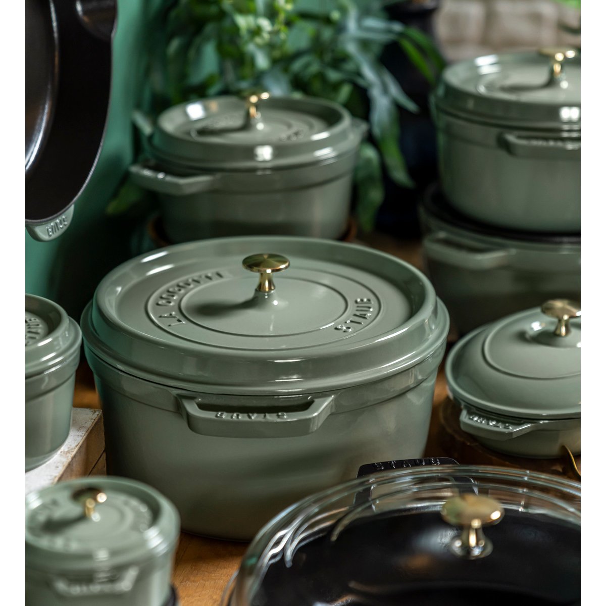 Cocotte ronde 24 cm Eucalyptus eucalyptus, STAUB