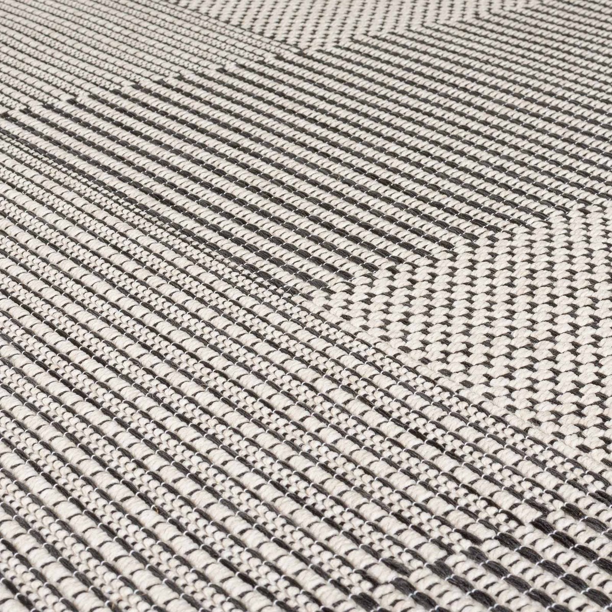 Tapis moderne intérieur extérieur BESO noir, NOVATREND