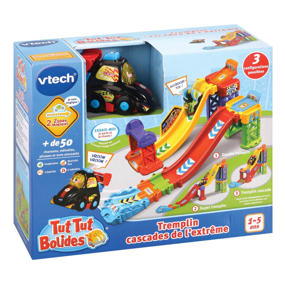 Tut tut bolides - tremplin cascades de l'extreme (+lucas, roi du championnat) couleur unique, VTECH