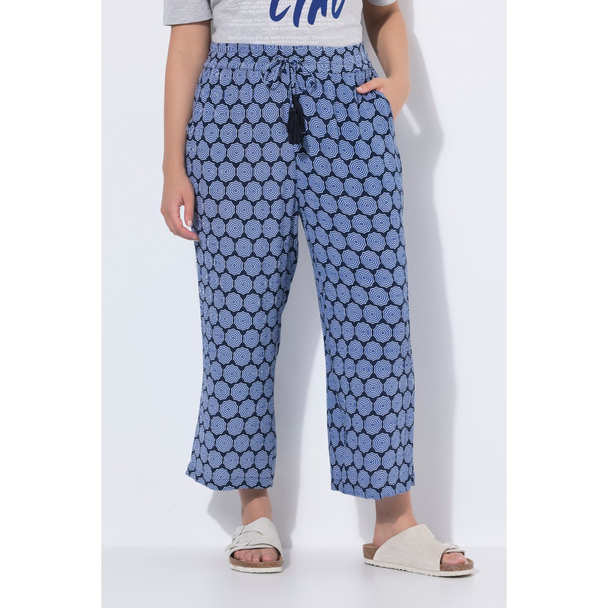 Jupe-culotte Rose, jambe droite et large marine, ULLA POPKEN