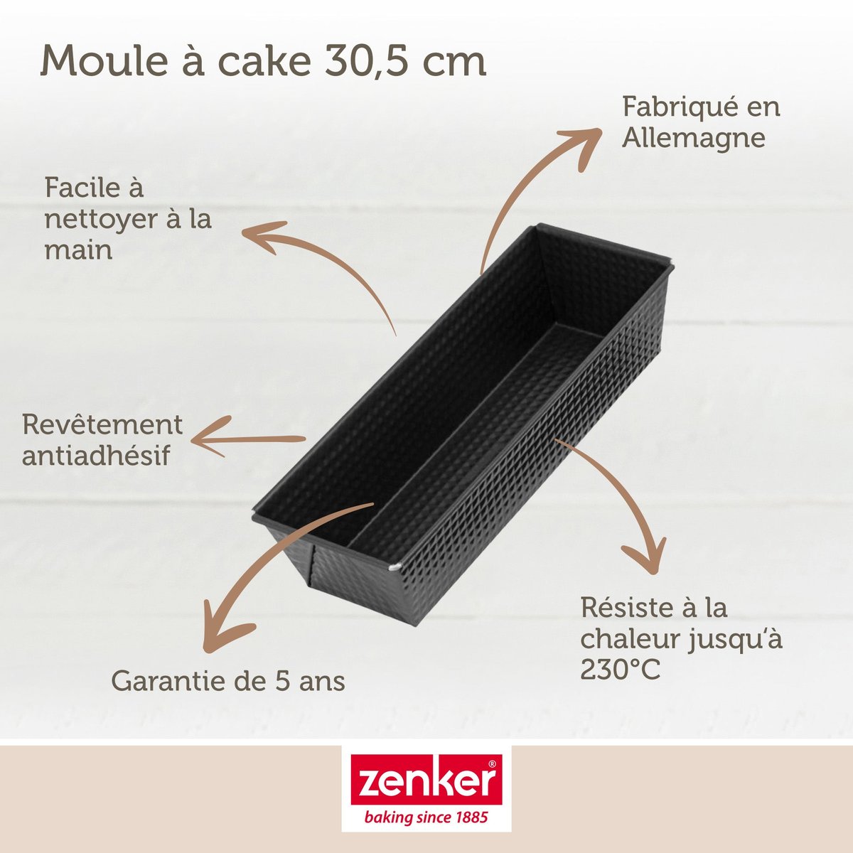 Set de moule à cakes et moule à savarins noir, ZENKER