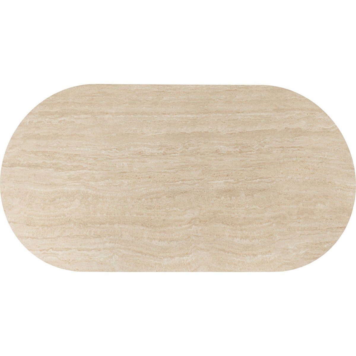 Table ovale en grès, TRAVERTINO beige, KARE DESIGN