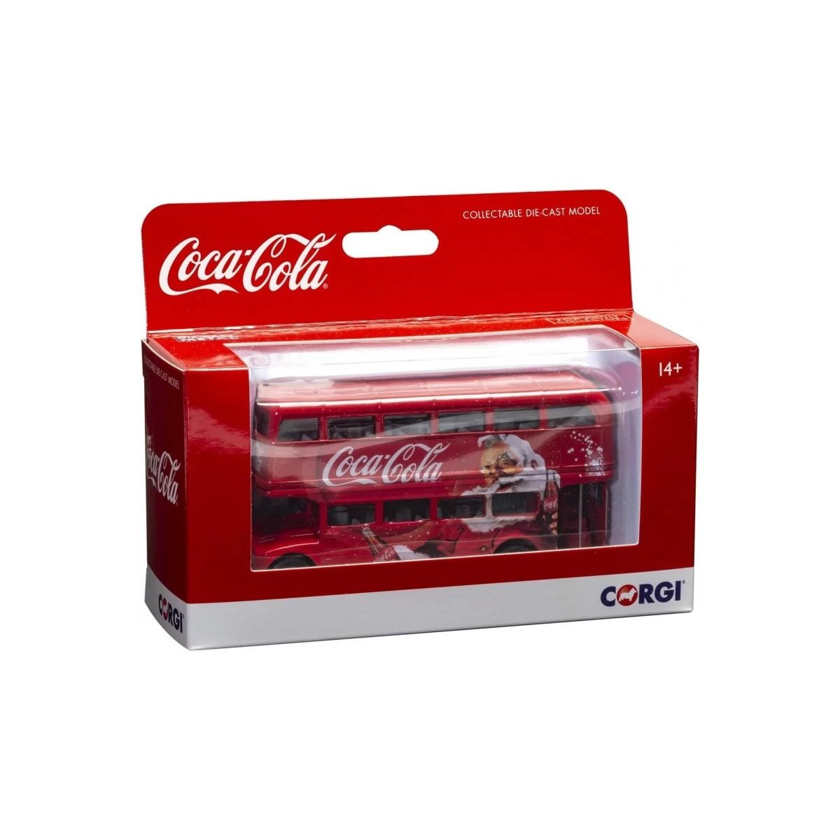Bus Coca-Cola Londres 1:64 rouge, JARDIDECO