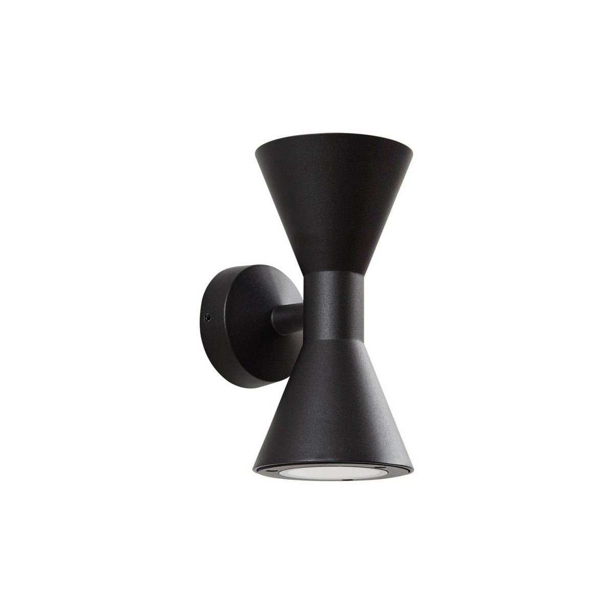 Applique extérieure en aluminium moderne noir, LUCANDE