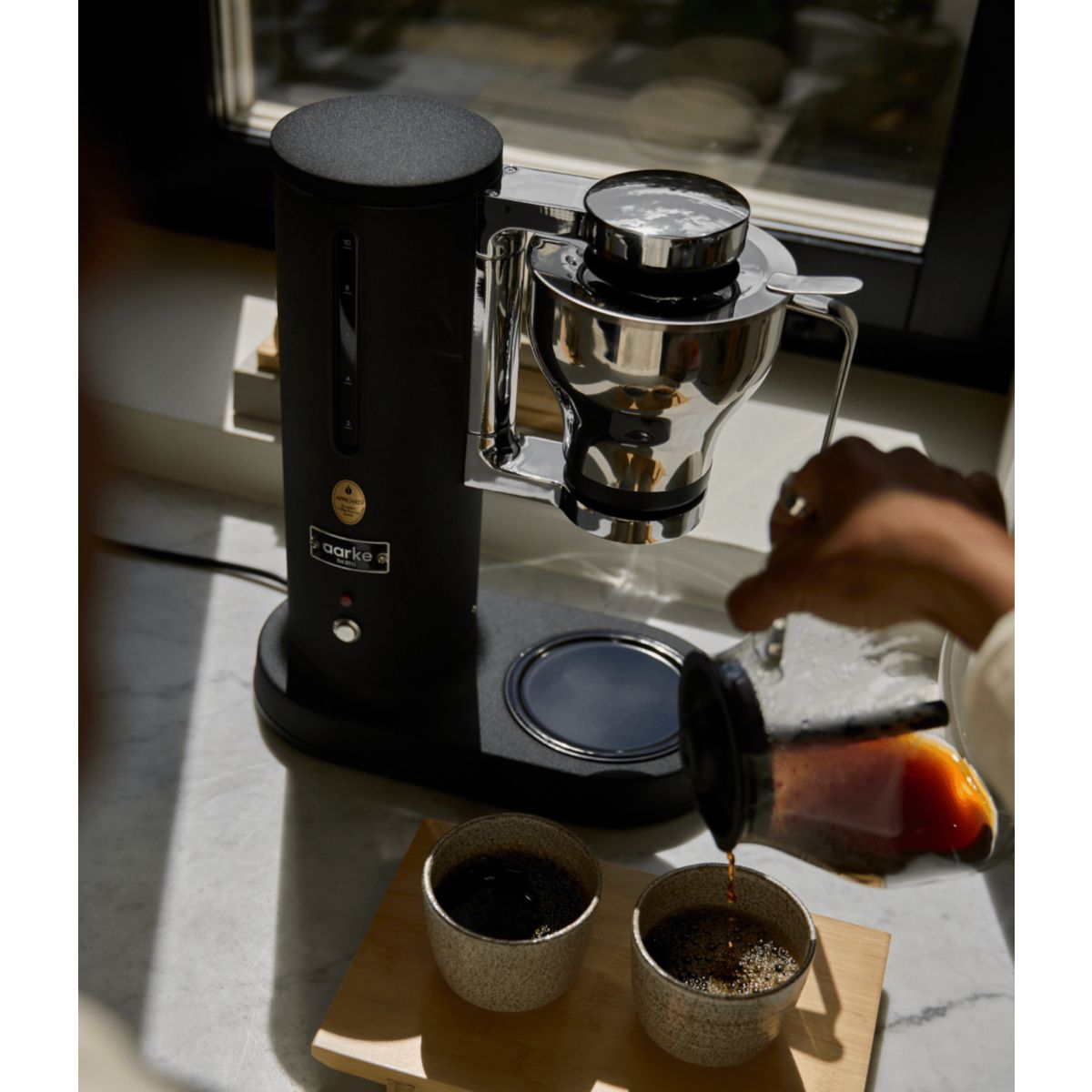 Cafetière filtre noir mat AAA1301 couleur unique, AARKE