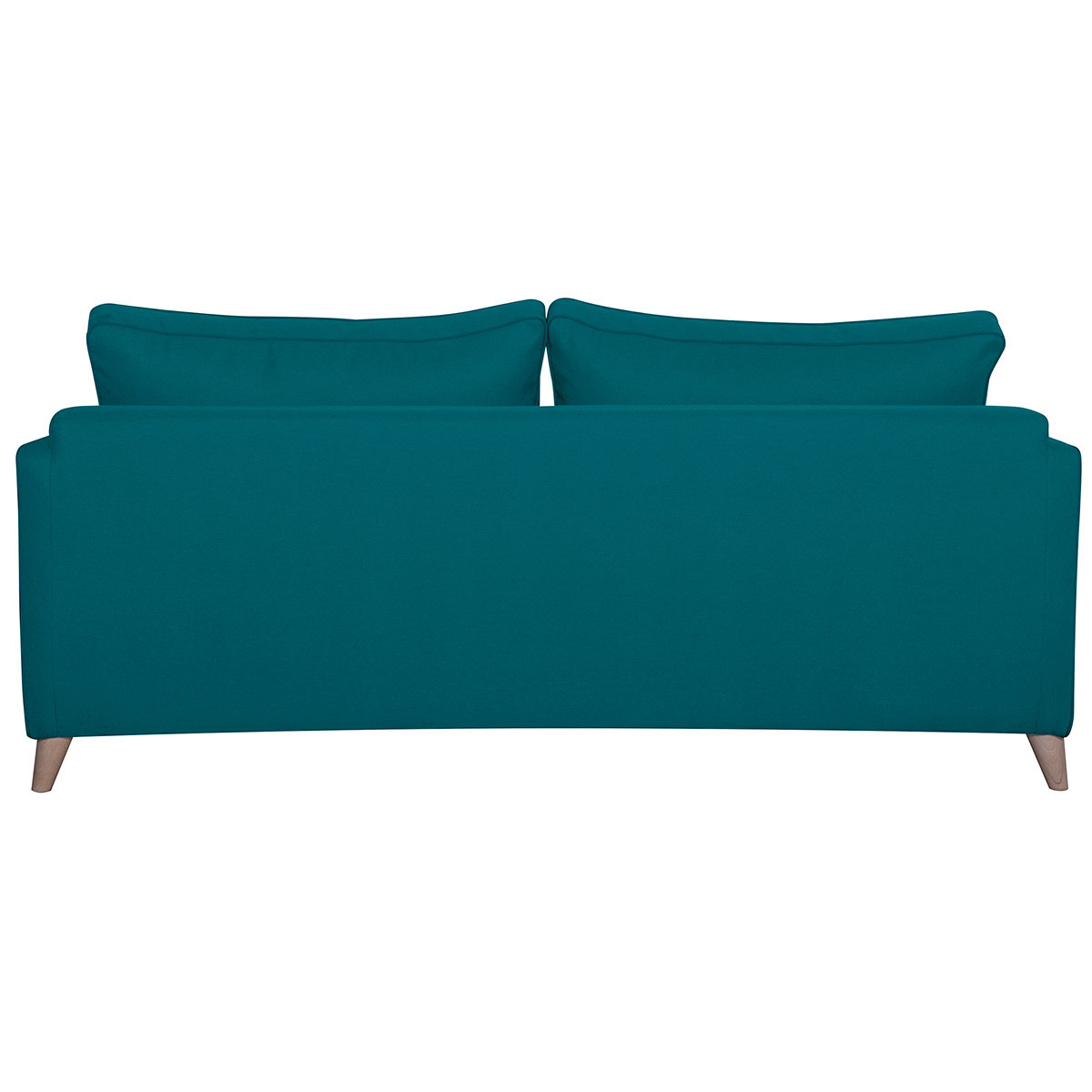 Canapé convertible scandinave 3 places avec matelas 10 cm PAPEL bleu canard, MILIBOO