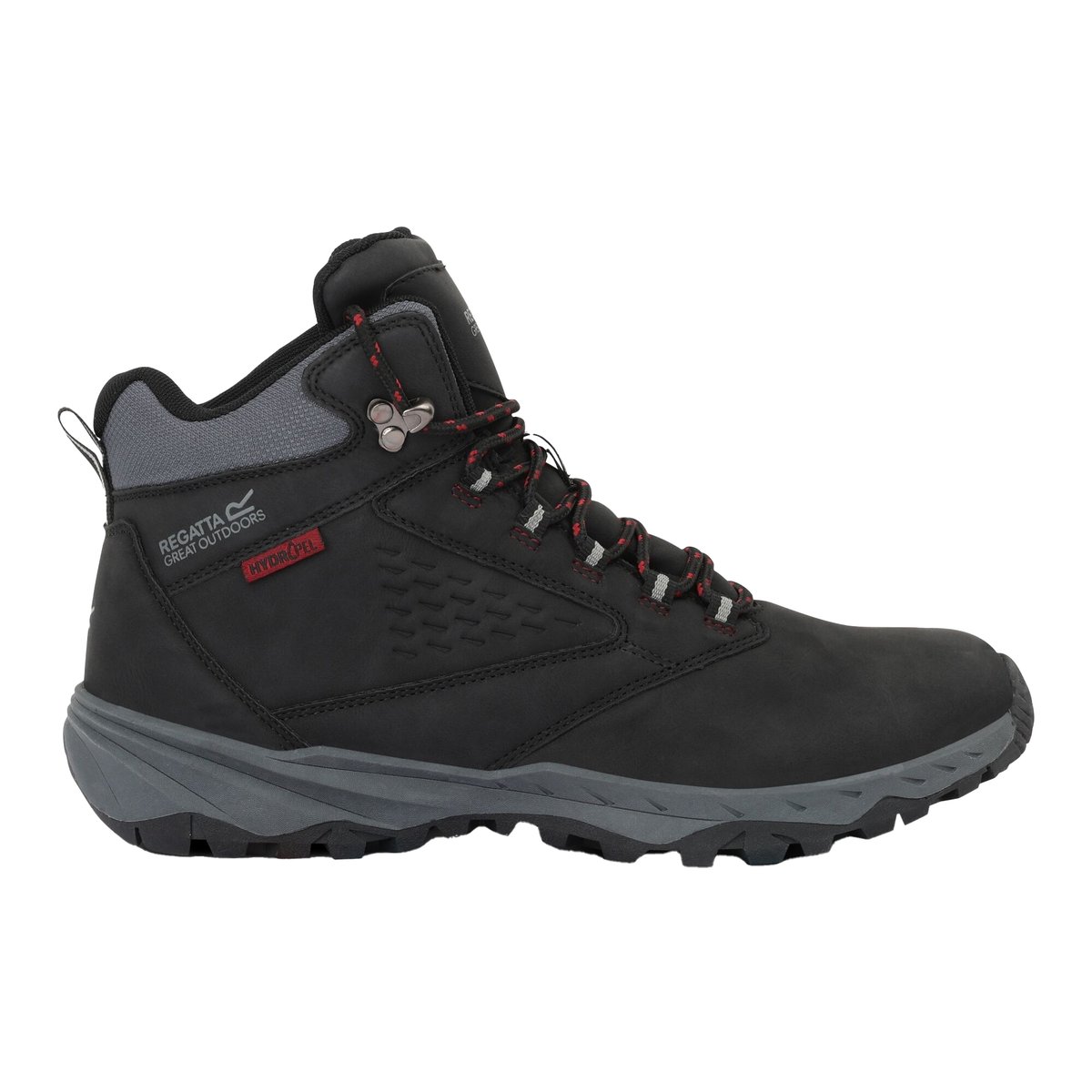 Chaussures montantes de marche imperméables AMBLE noir / rouge, REGATTA