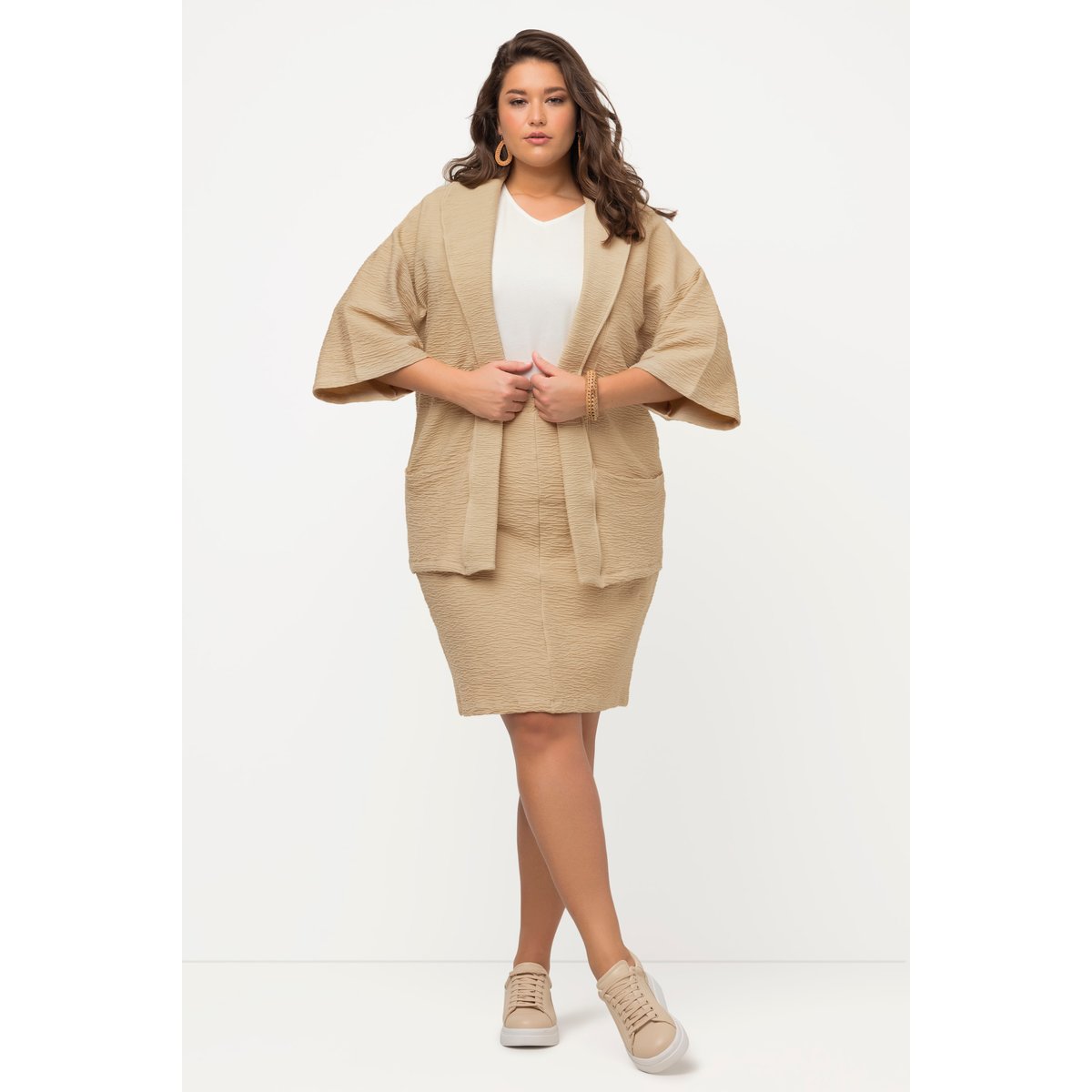 Kimono en molleton de coton bio. pop corn, ULLA POPKEN