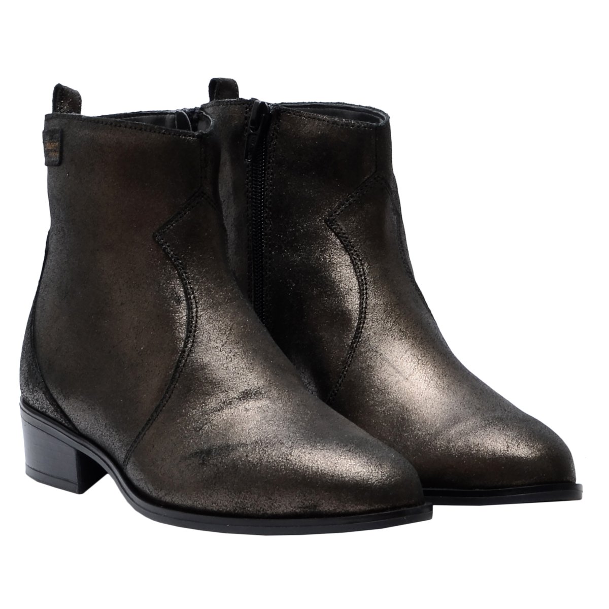 Bottines Plates Cuir Sofia bronze, LES TROPEZIENNES PAR M.BELARBI