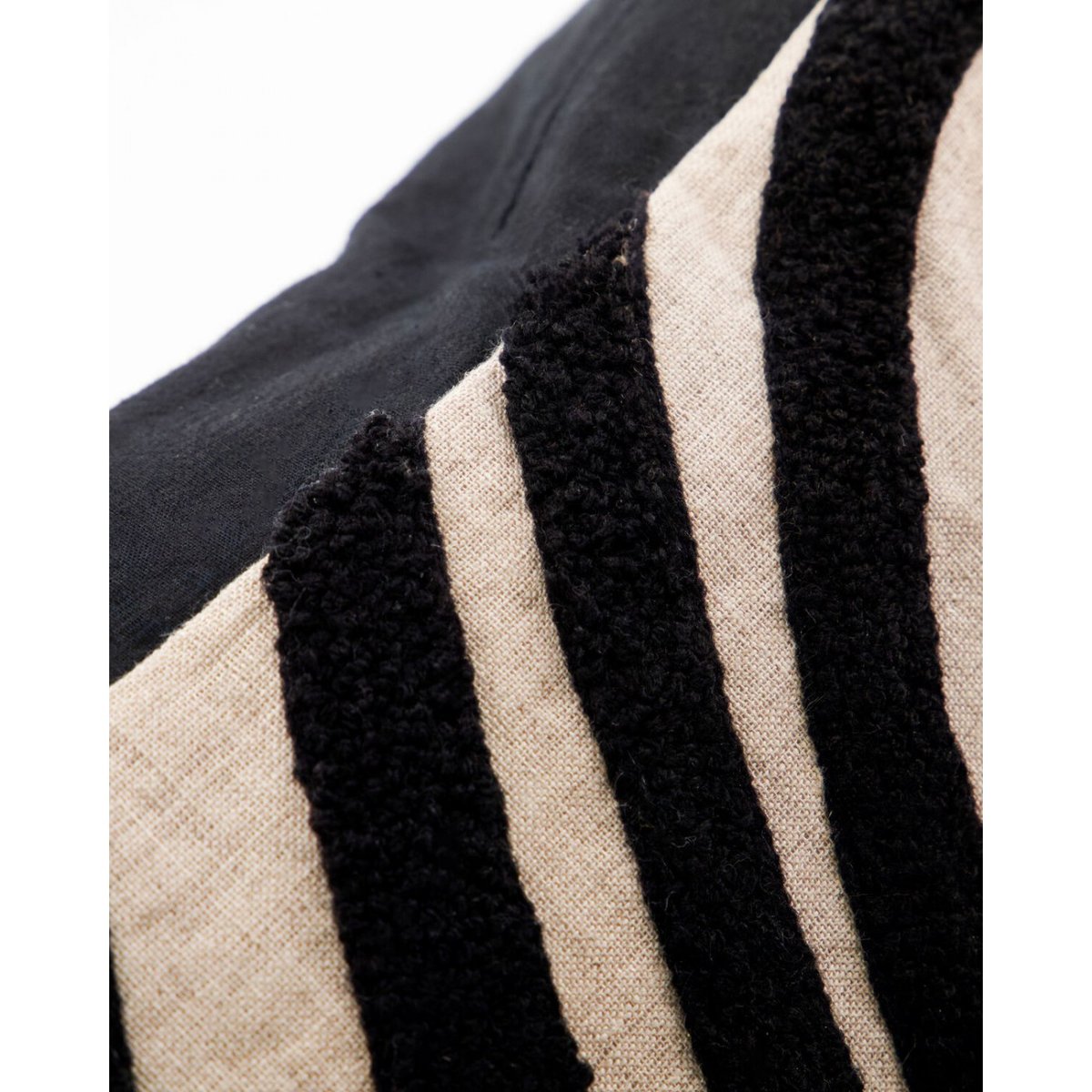 Coussin en coton Sky beige, noir, HOUSE DOCTOR