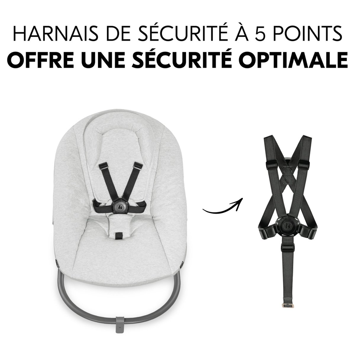 Transat Alpha Bouncer Premium gris clair, HAUCK