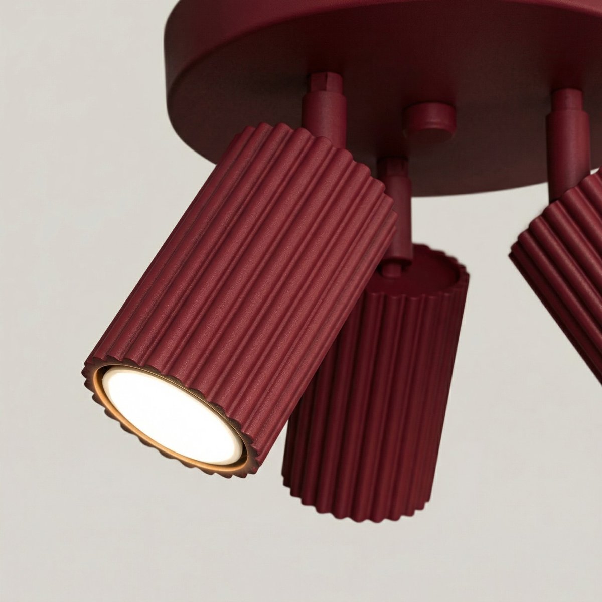 Plafonnier Aluminium Bordeaux GU10 3 KARBON bordeaux, EDEN