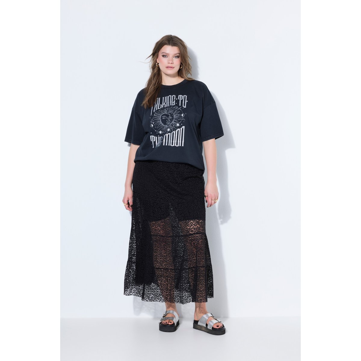Jupe maxi en dentelle noir, STUDIO UNTOLD