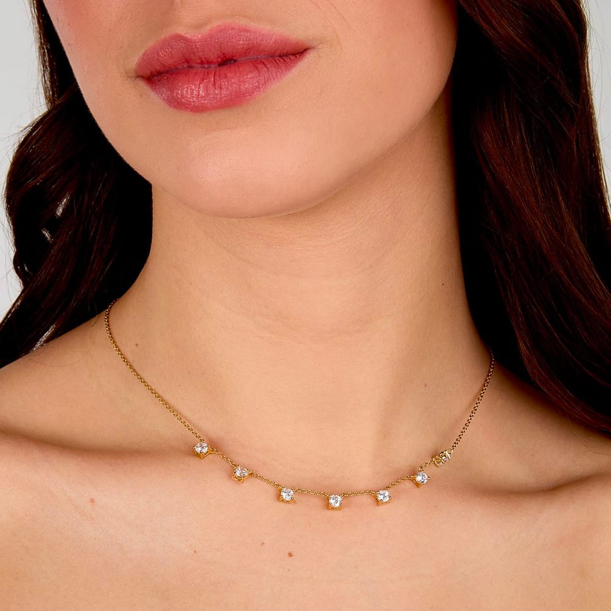 Colliers en Zircon/zircons Cubiques/argent 925/1000 Recyclé et Zircon or jaune, blanc, MORELLATO