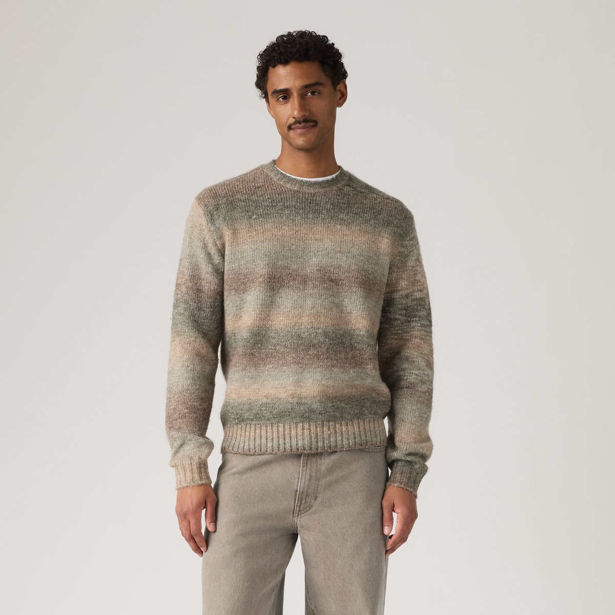 Pull ras du cou Laurel marron - space dye custon coffee, LEVI'S