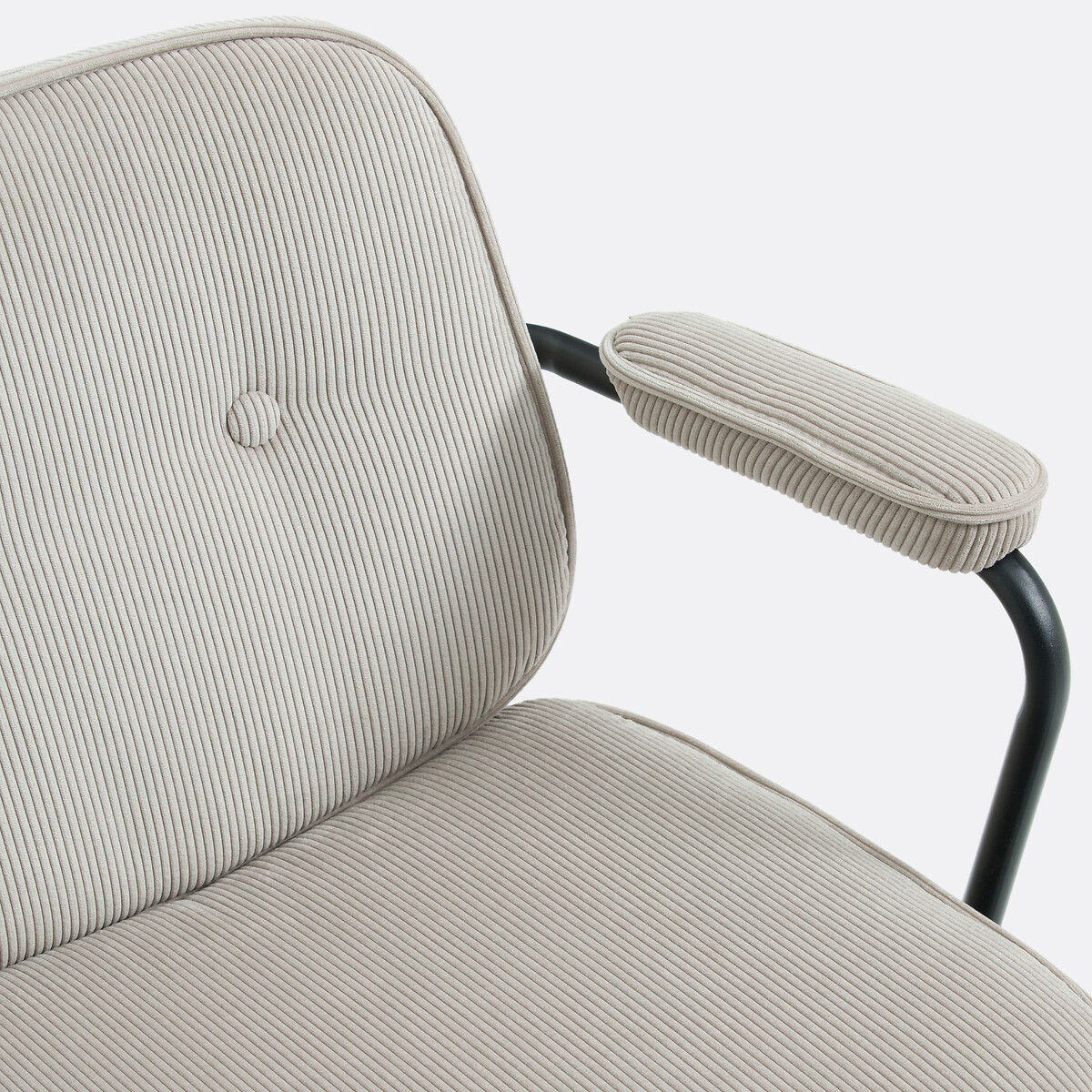Vintage bureau fauteuil, Felipe grège, LA REDOUTE INTERIEURS