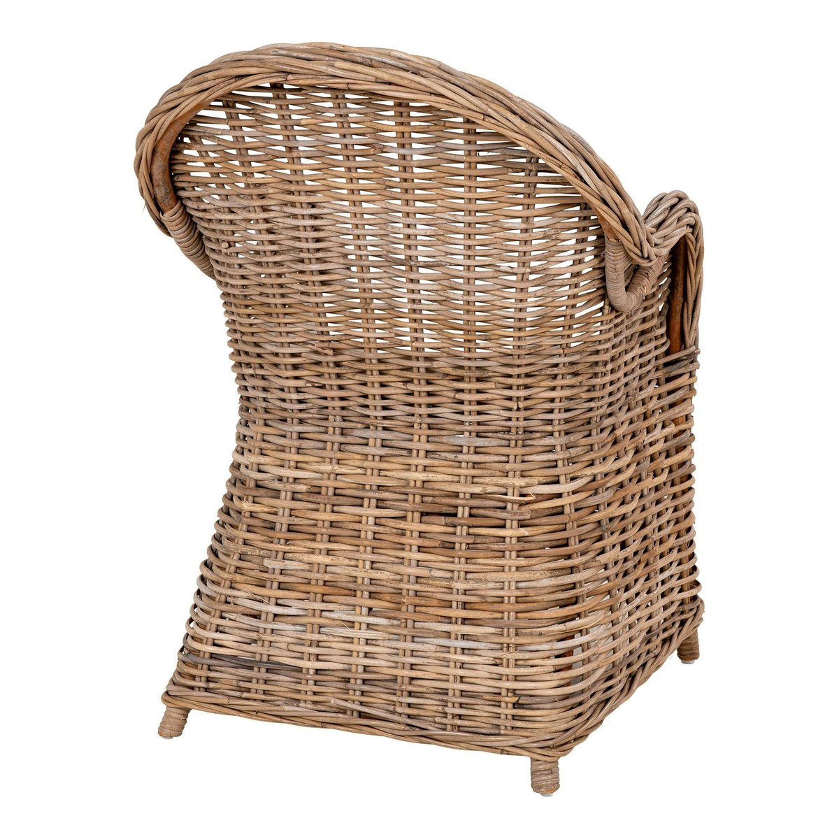 Fauteuil de jardin en rotin gris avec coussin d'assise MENDOZA gris, PIER IMPORT