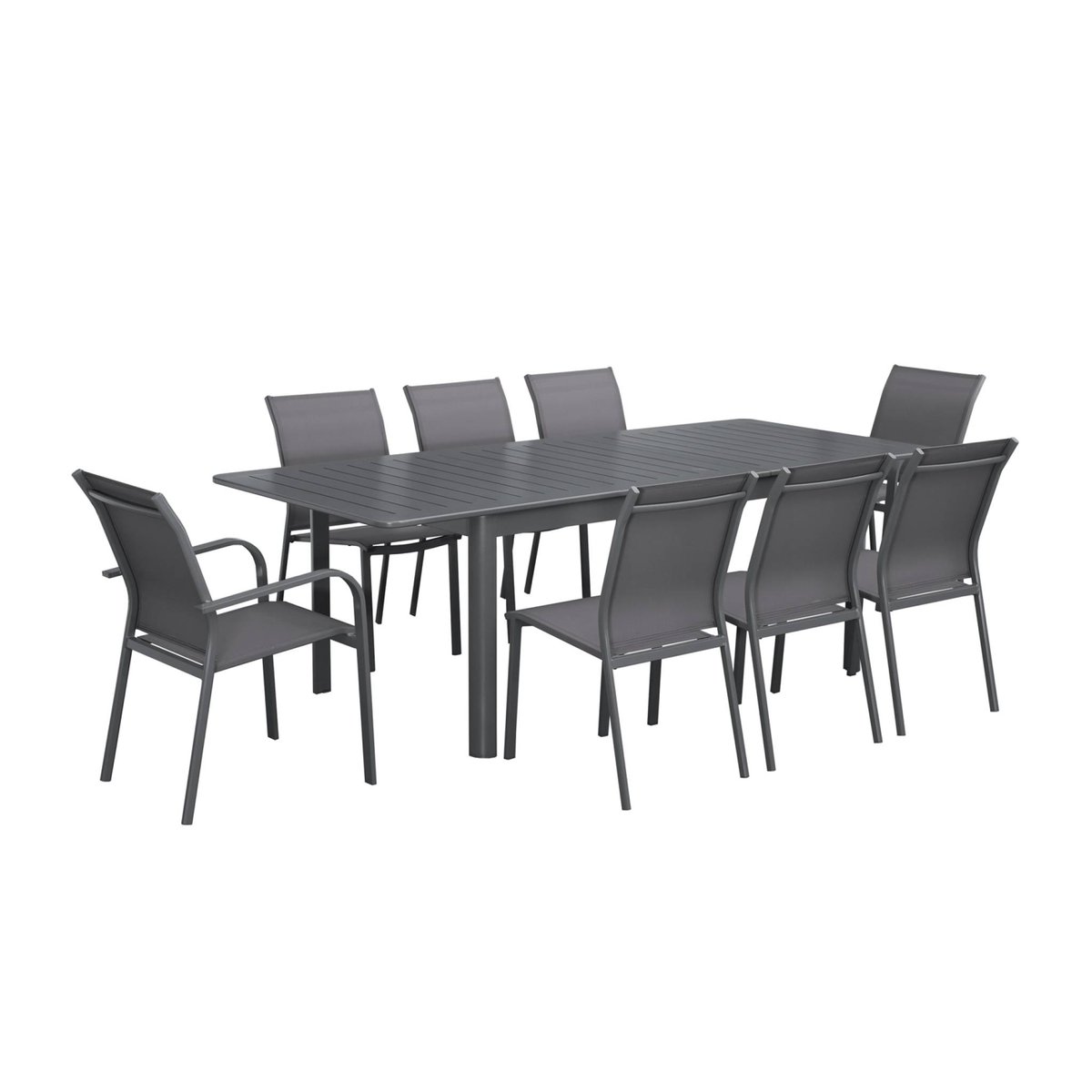 Table de jardin extensible aluminium 8 places SEATTLE anthracite, SWEEEK