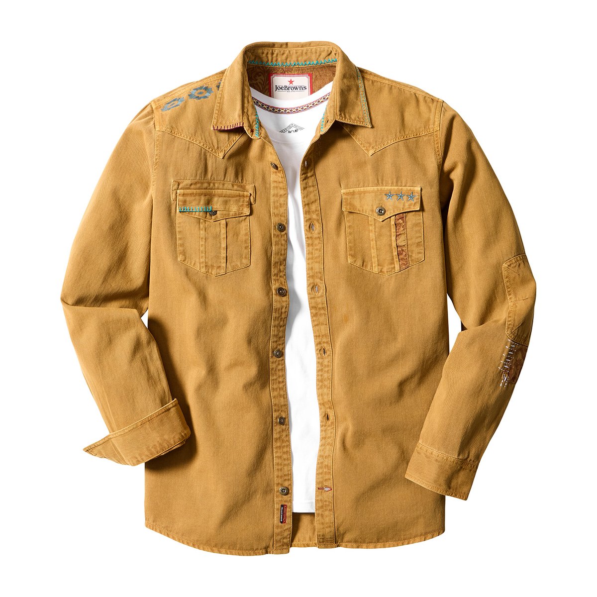 Chemise Western Personnalisée Frontière marron, JOE BROWNS