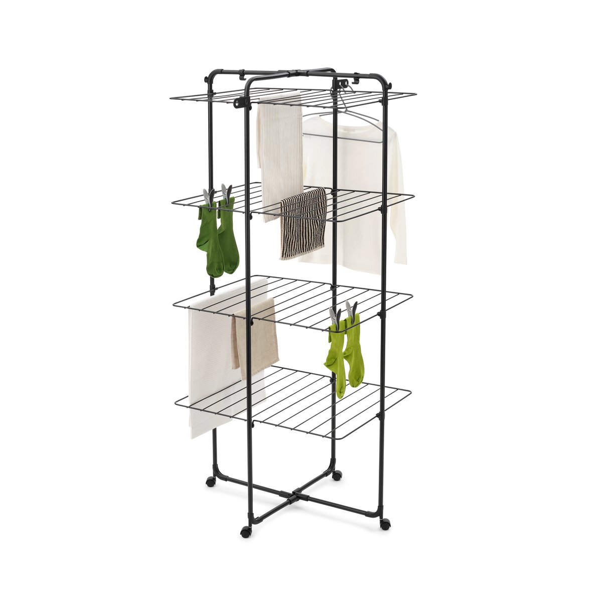 Séchoir à linge HANGON matt black, BRABANTIA