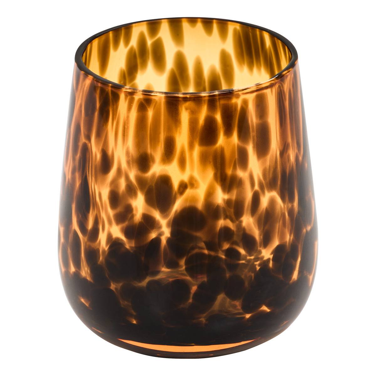 Porte-brosse à dents en verre motif flammes DOTTY marron, 5FIVE SIMPLY SMART