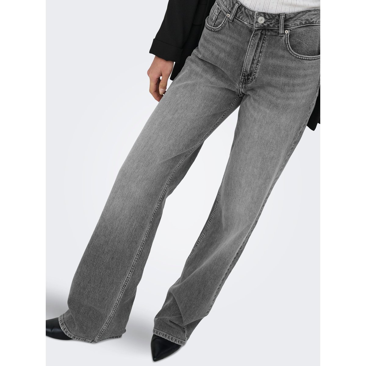Jean À Jambe Large medium grey denim, ONLY