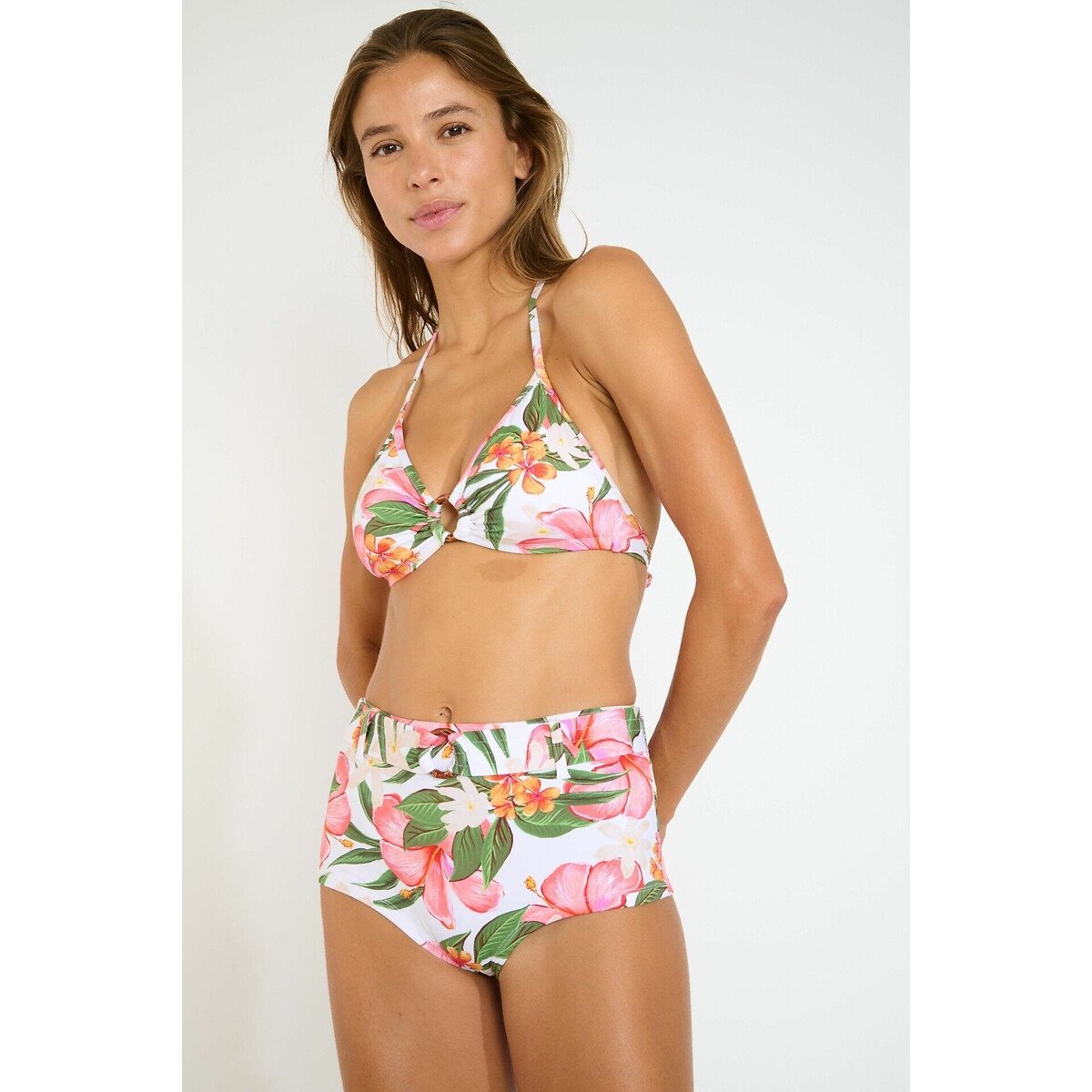 Bikini-bh KINEW - TAHITI bedrukt wit, BANANA MOON