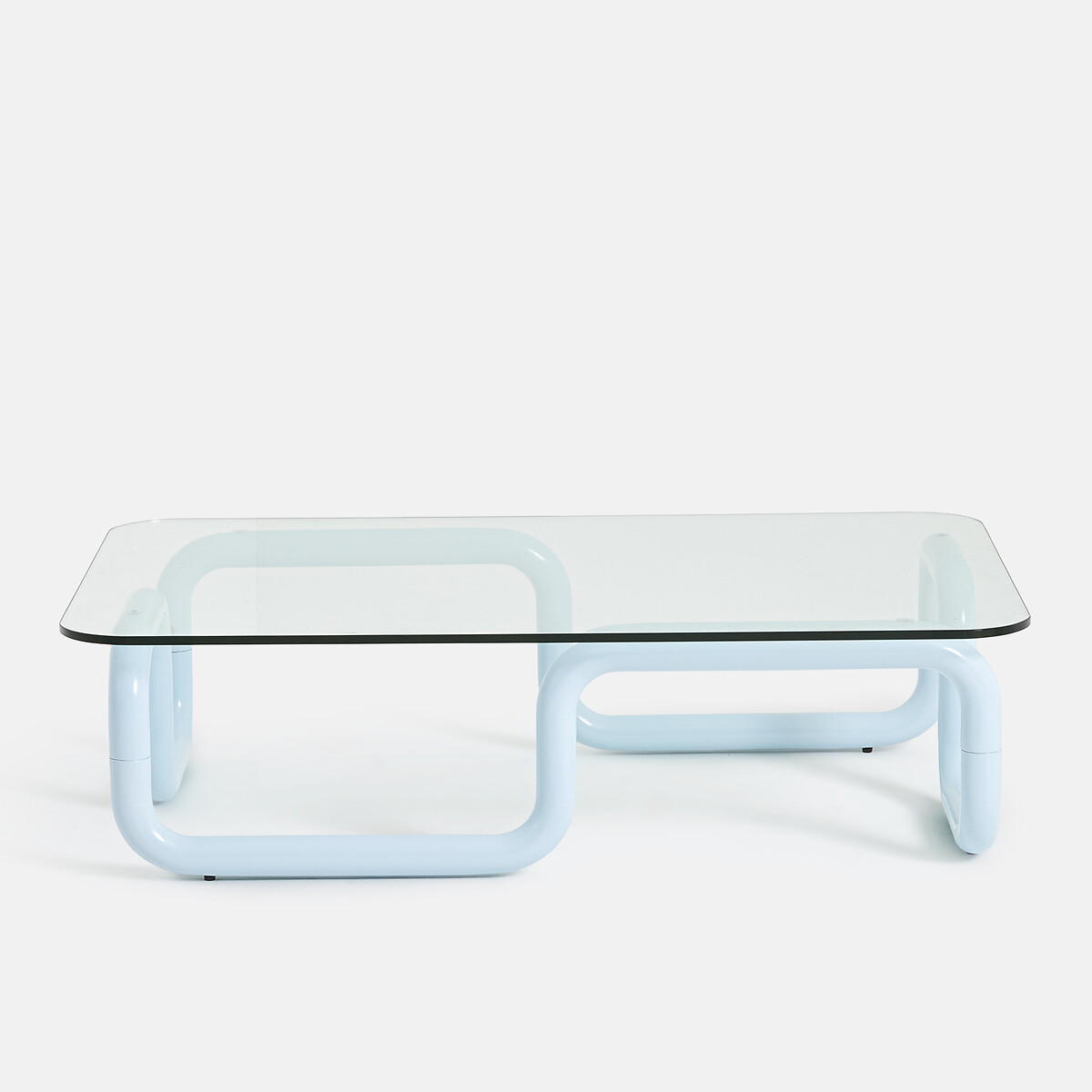 Mesa de centro de vidrio y acero, TOLORA azul , LA REDOUTE INTERIEURS