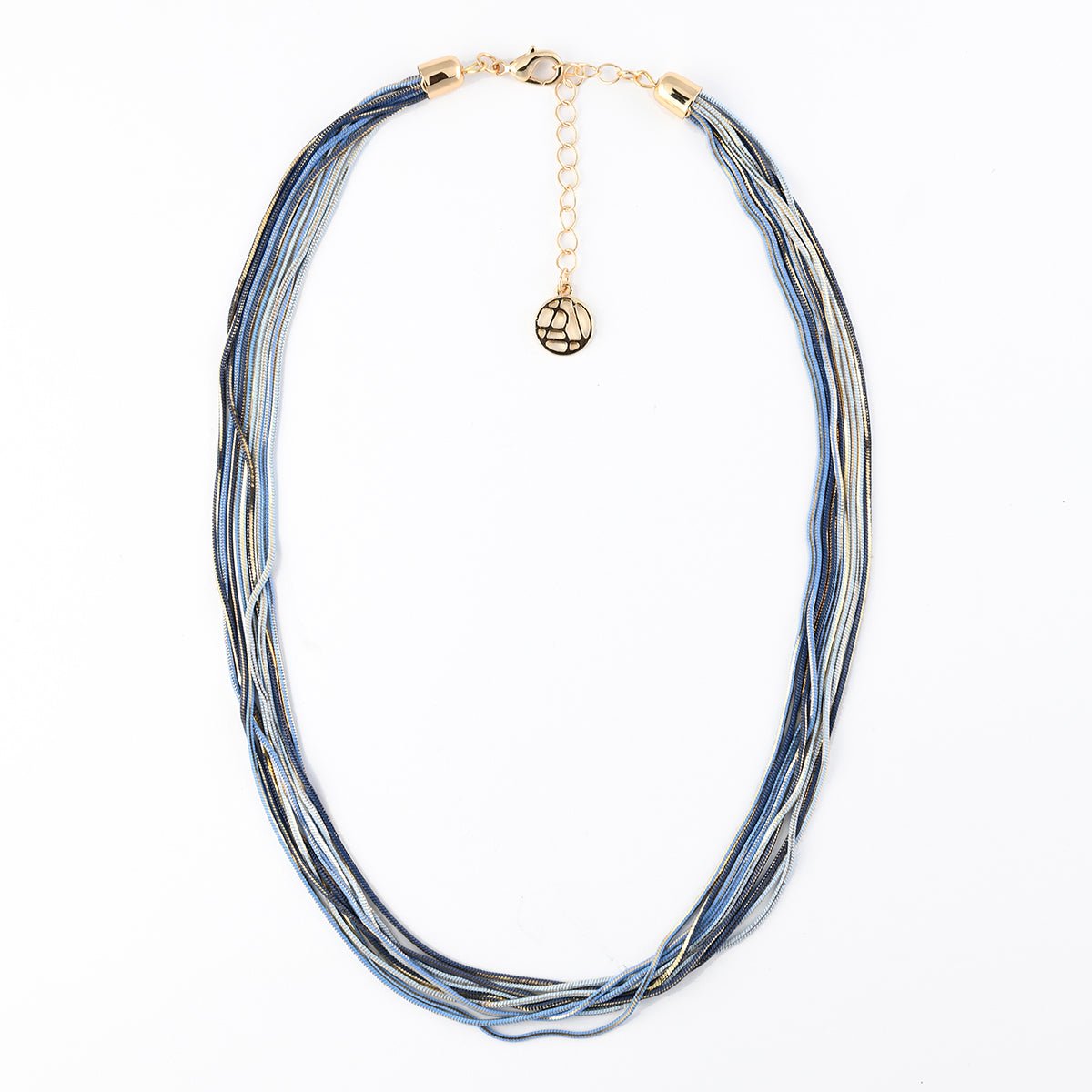 Collier multi chaînes bleu et doré bleu, BALABOOSTE