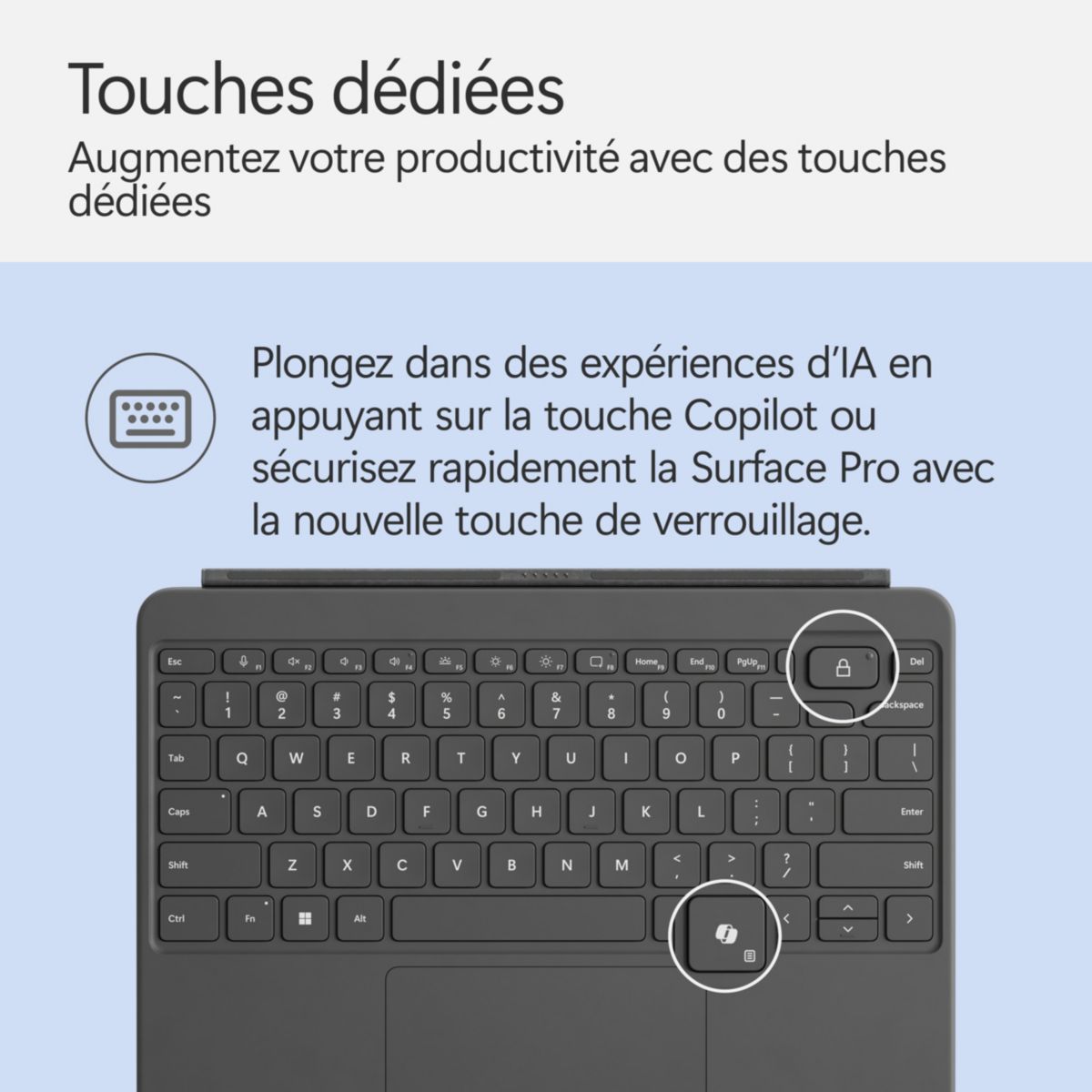 Clavier Clavier +Stylet Ardoise Surface Pro 12'' couleur unique, MICROSOFT