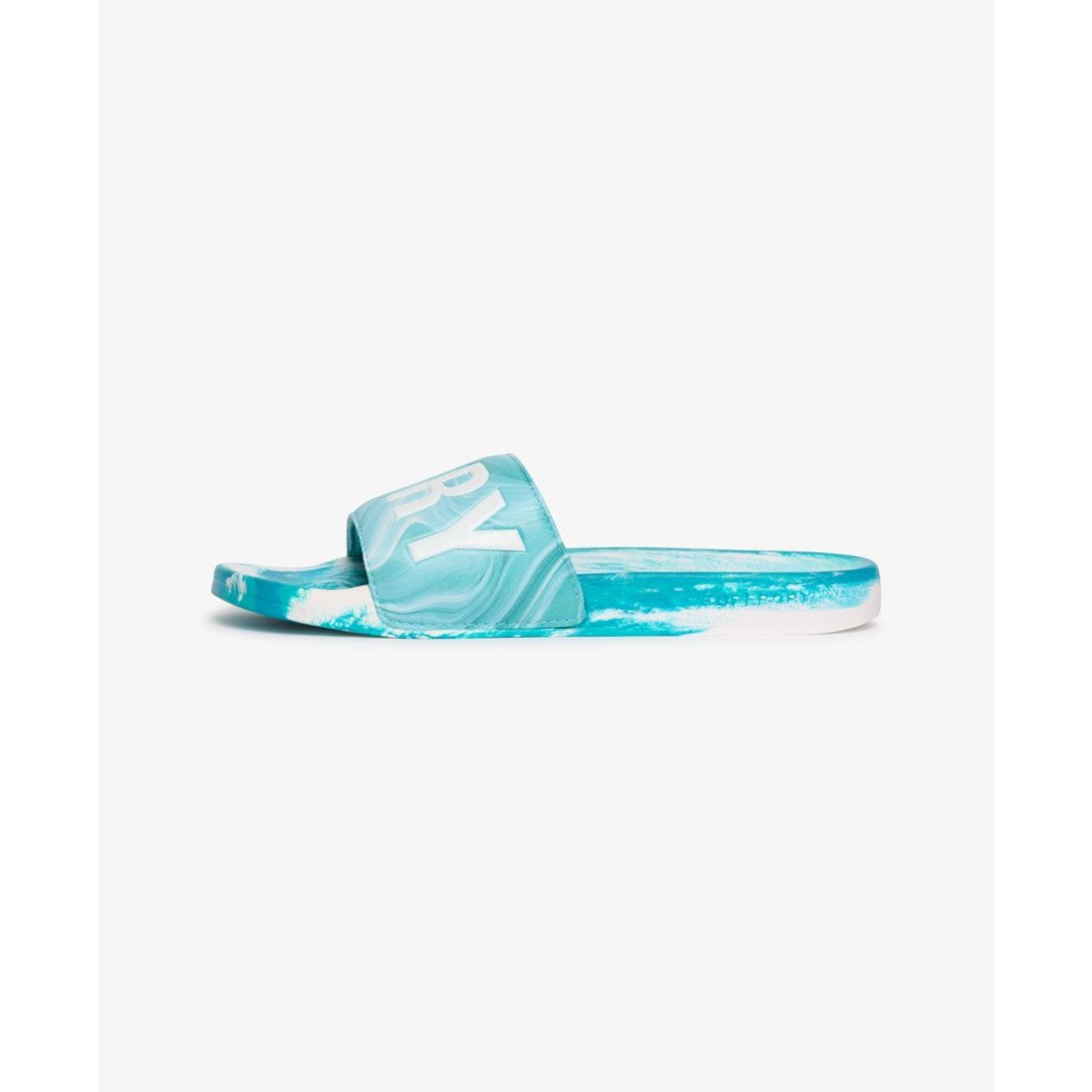 Claquettes de Piscine Marble bleu foncé aop, SUPERDRY
