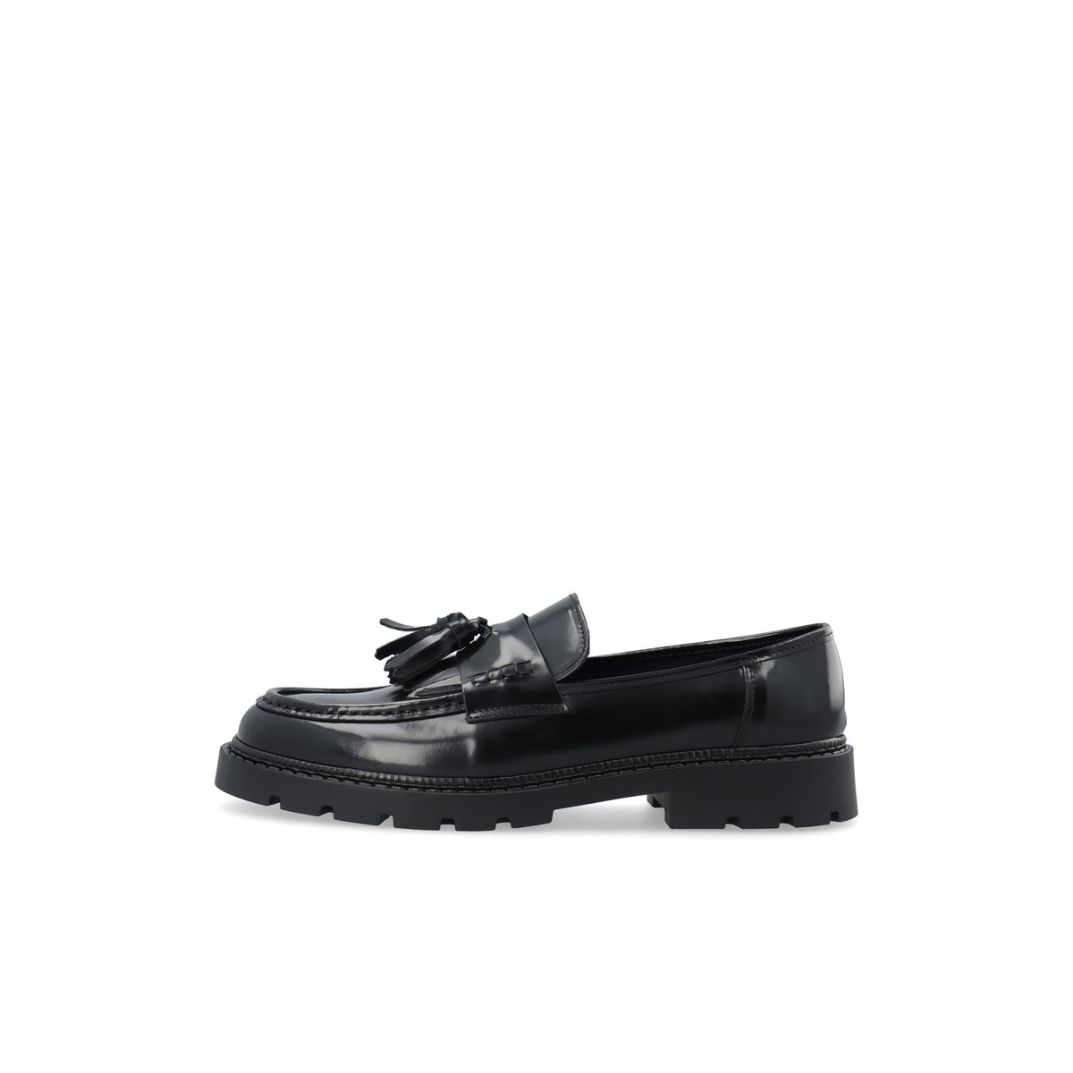 Mocassins En Cuir black1, BIANCO