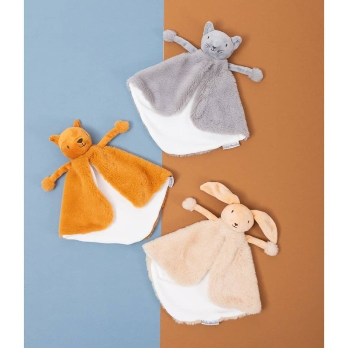 Doudou Cape Marionnette Oscar le Chat 30x30CM gris, PIOUPIOU ET MERVEILLES