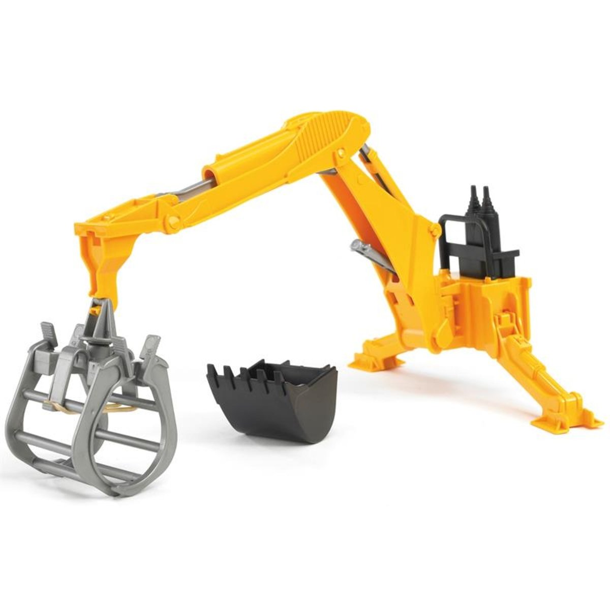 Pelleteuse amovible avec grappin jaune, BRUDER