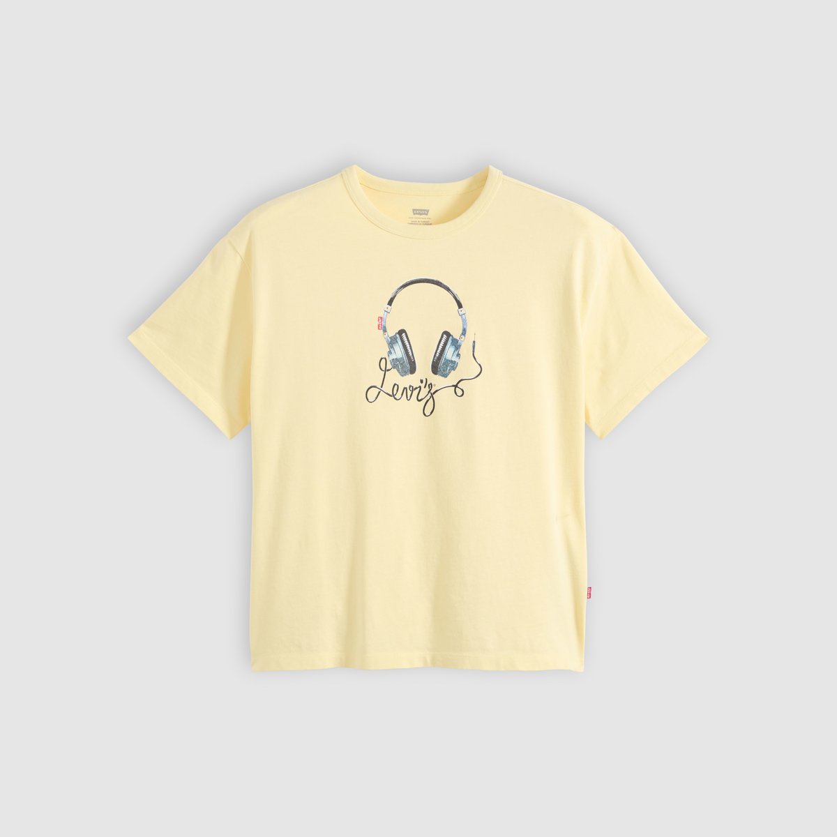 T-shirt graphique Vintage jaune - lse_denim headphones french vanilla, LEVI'S