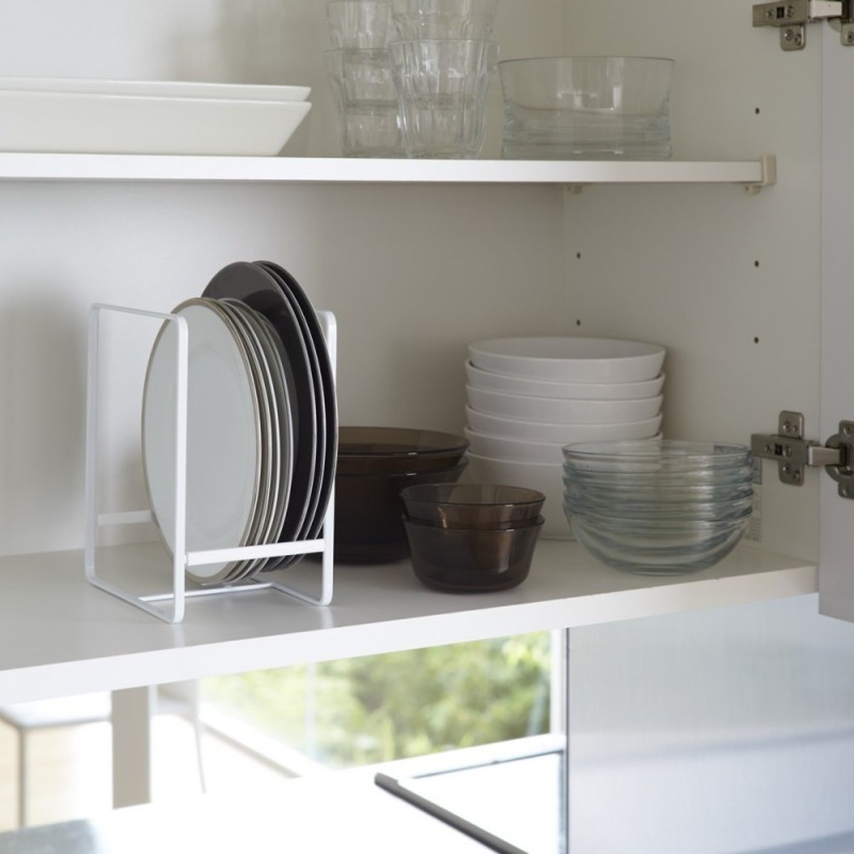 Etagère range-assiettes verticale acier blanc, YAMAZAKI