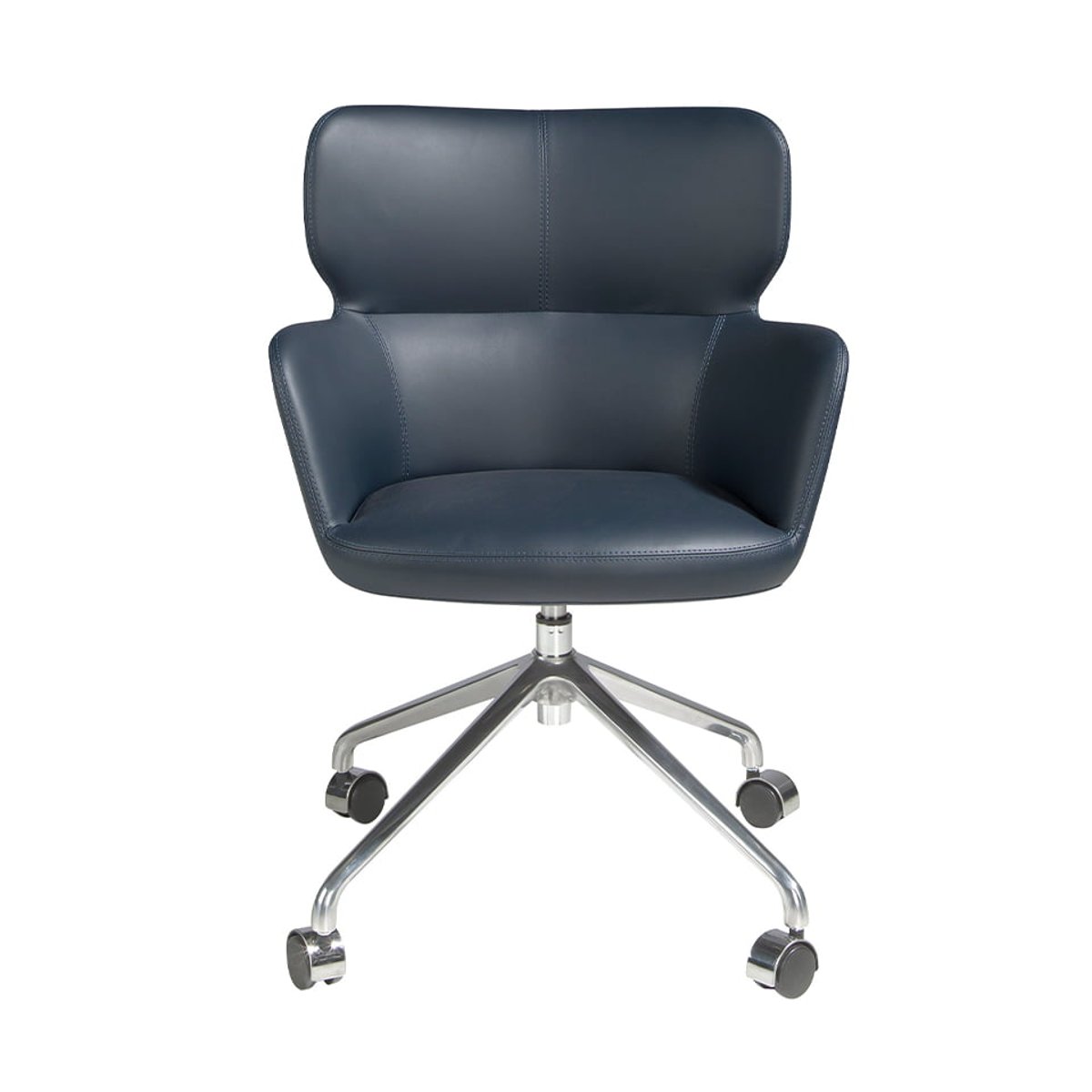 Chaise de bureau pivotant en similicuir bleu bleu | acier, ANGEL CERDA