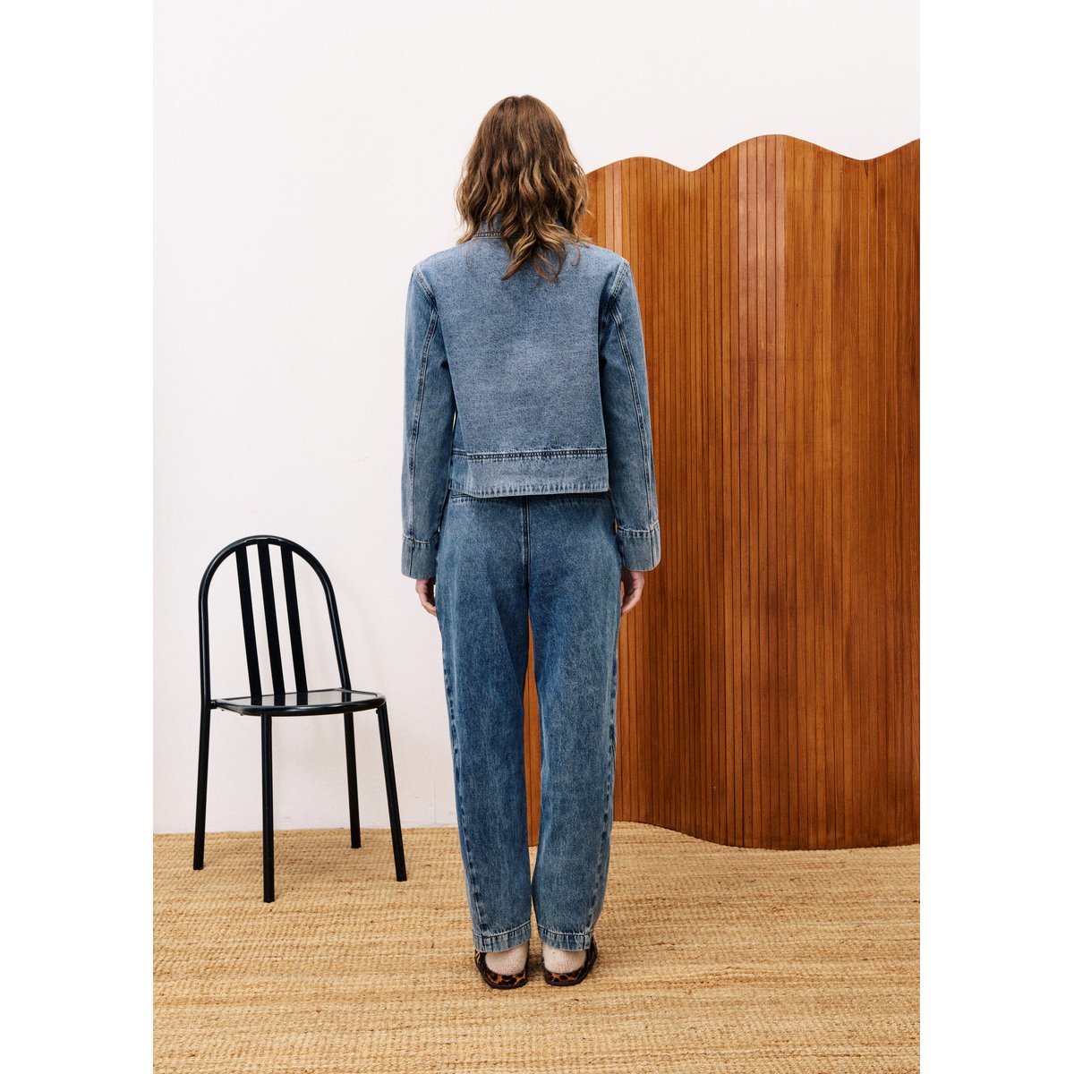 Veste en coton CAMUS bleu jean, FRNCH
