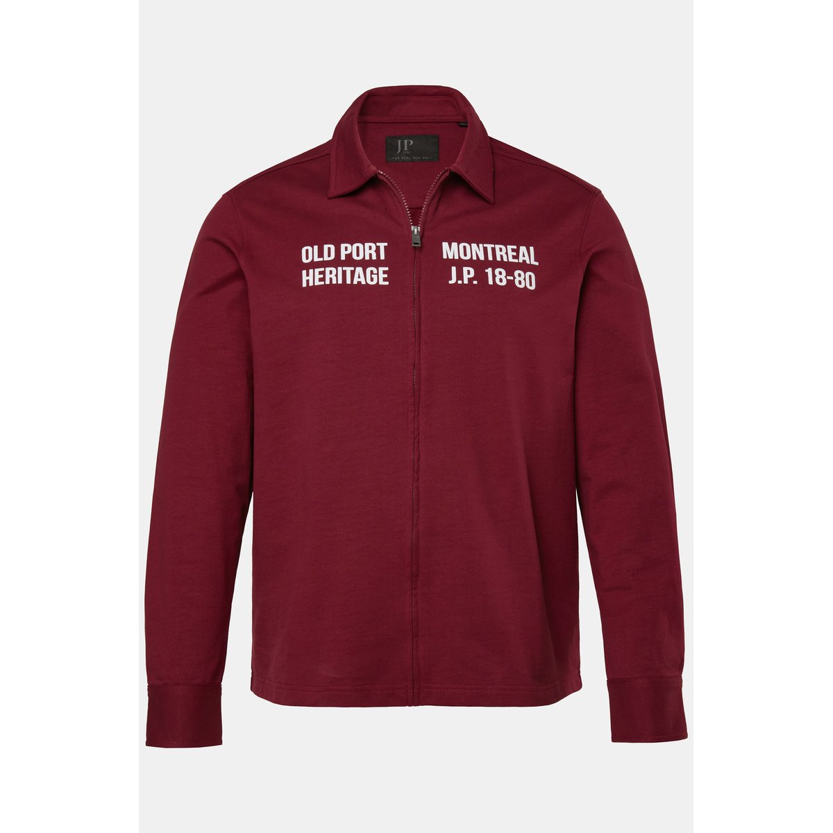 Chemise en molleton, fermeture zippée aubergine, JP1880