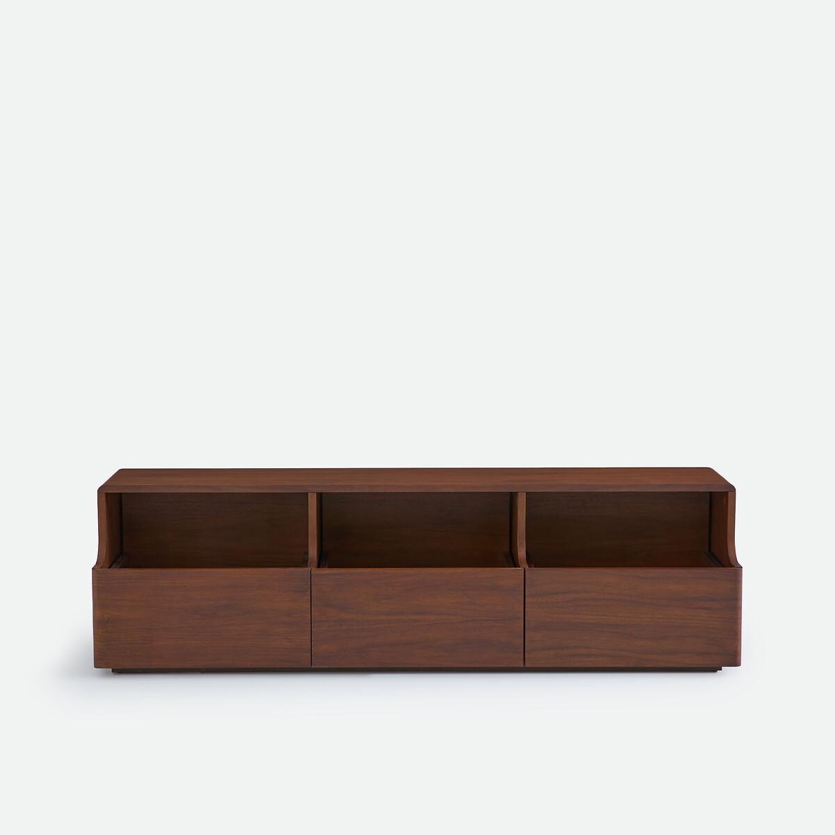 Meuble TV, 3 tiroirs, en plaqué noyer, largeur 150 cm, MAX noyer, LA REDOUTE INTERIEURS