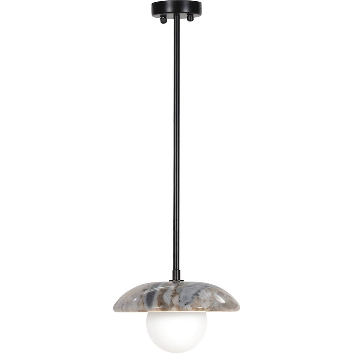 Lampe d'architecte en métal et marbre noir et marbre gris, RECOLLECTION