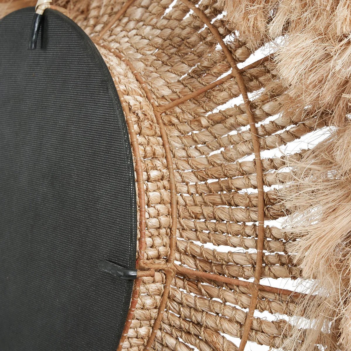 Miroir en herbe d’abaca ABACA SOLOMON beige, BAZAR BIZAR