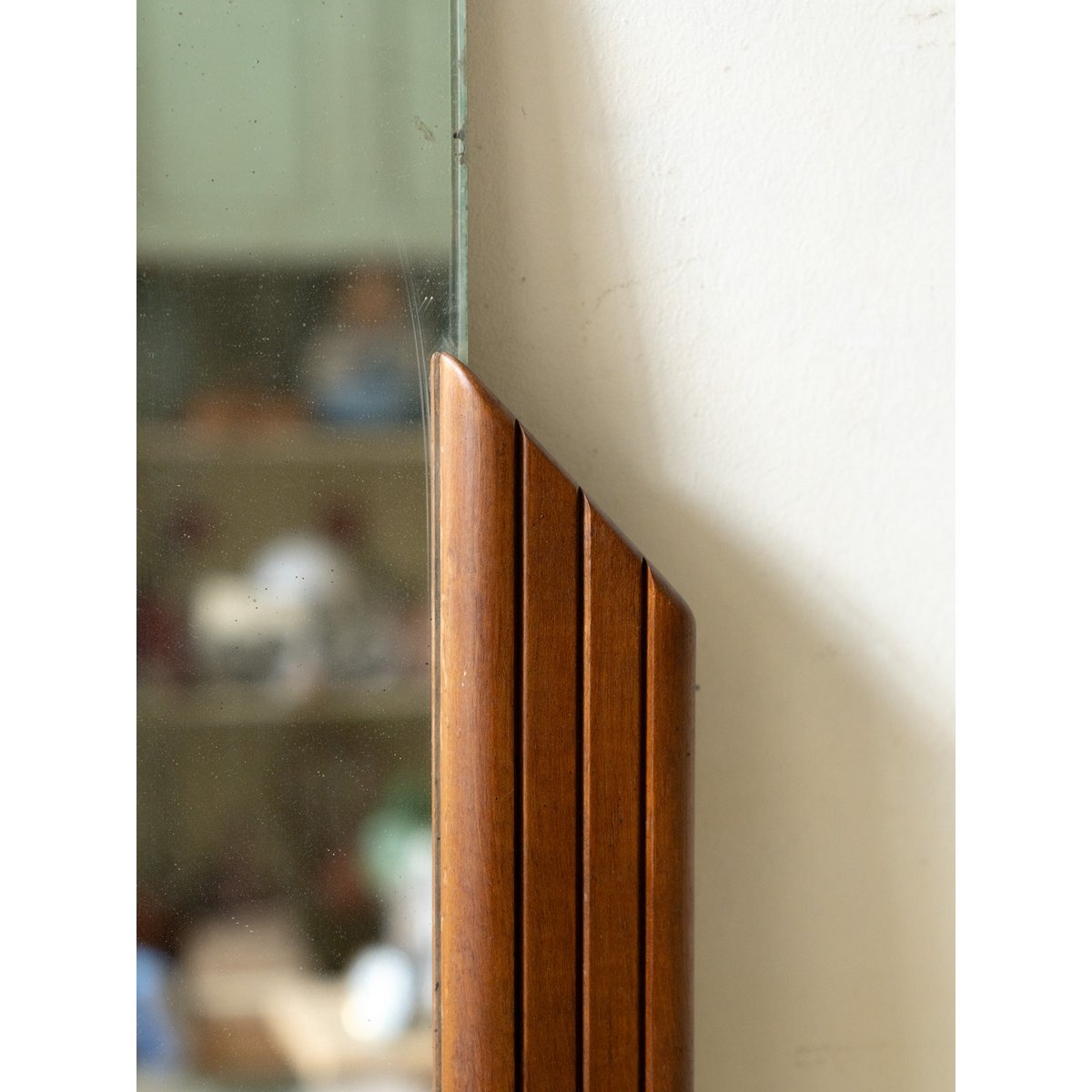 Miroir vintage en bois Igor N°1132 - Bon état bois foncé, DEBONGOUT