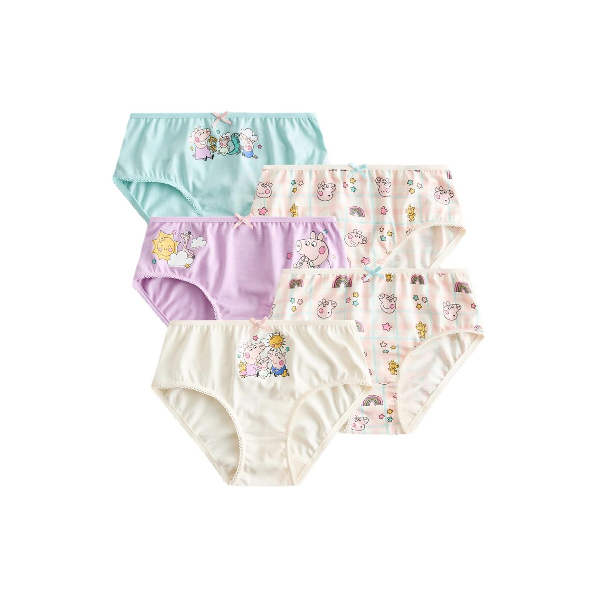 Slips peppa pig, lot de 5 rose/bleu, NEXT