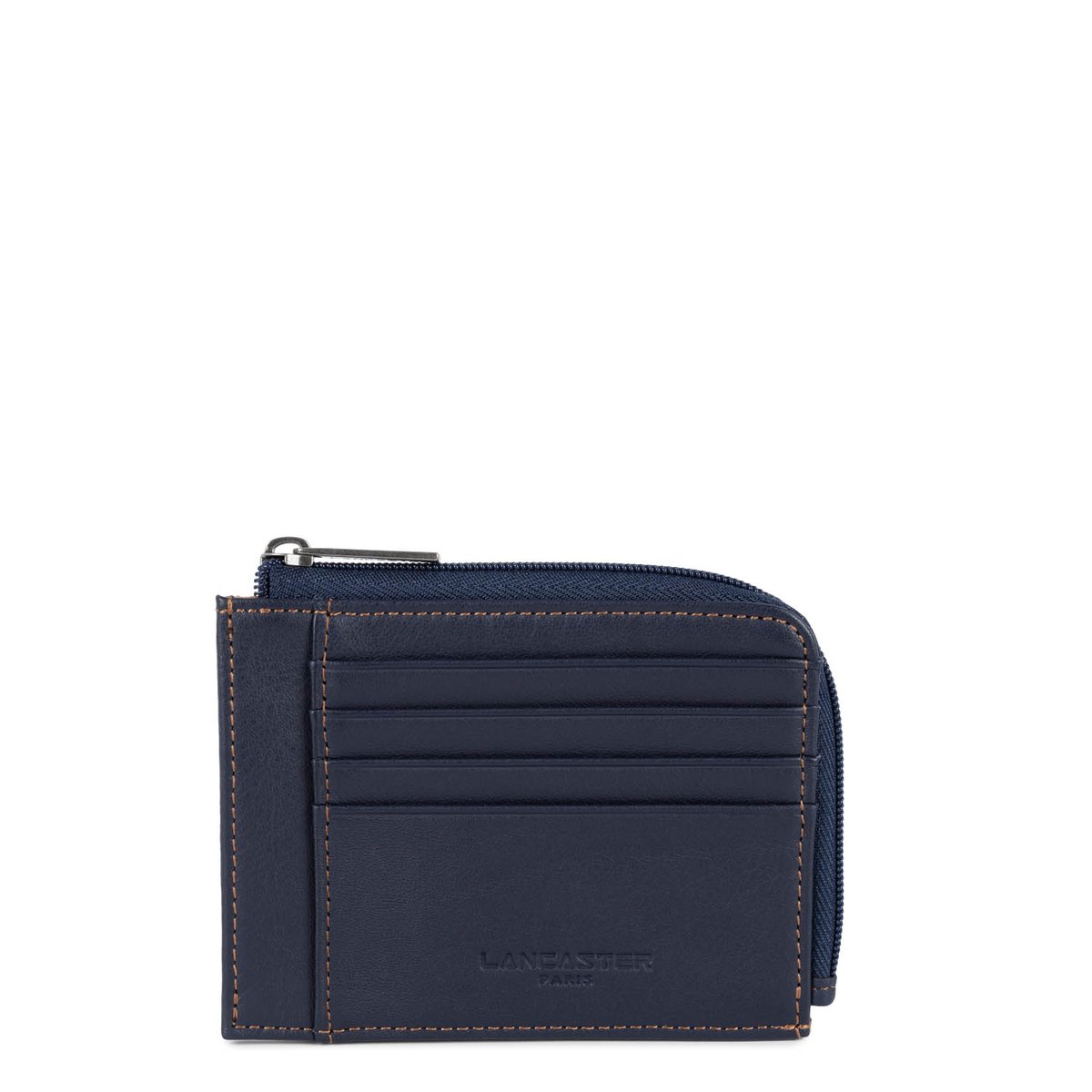 Porte-cartes SOFT VINTAGE HOMME bleu foncé - camel, LANCASTER