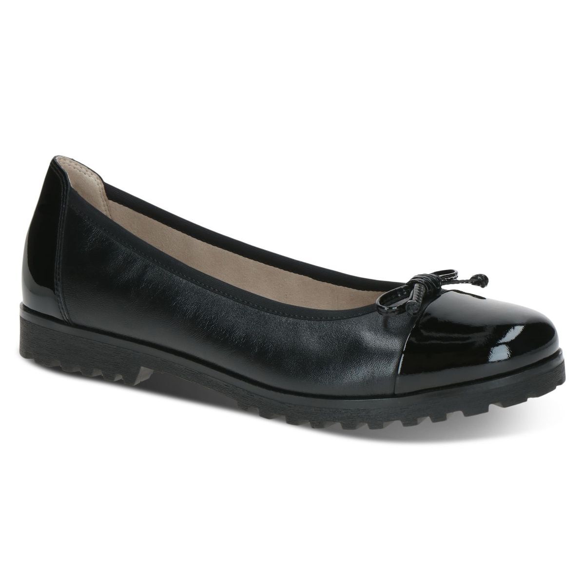 Ballerine en cuir noir nappa, CAPRICE