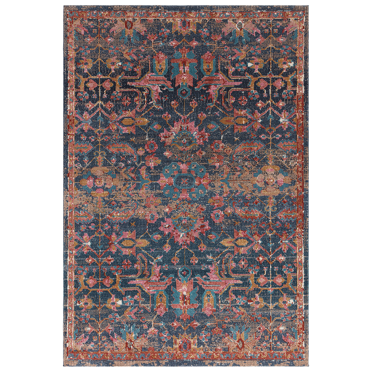 Antique Jewel Tone Persian Style Rug blue, ÉDITÉ