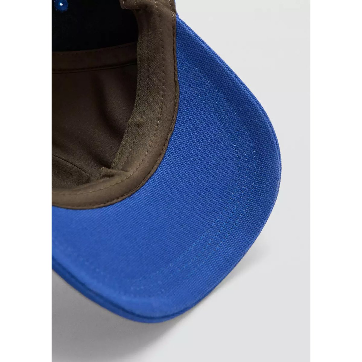 Casquette en piqué de coton bleu, MANGO MAN